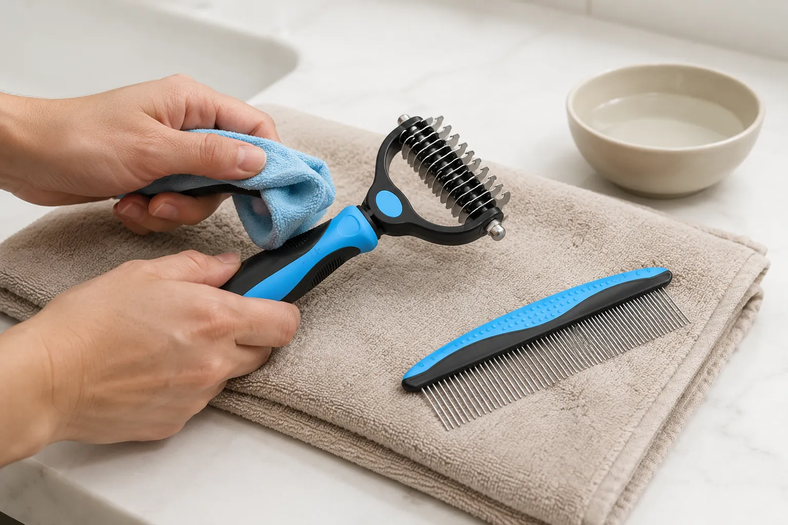 Drying and storing the Docrok grooming tools clean and protected