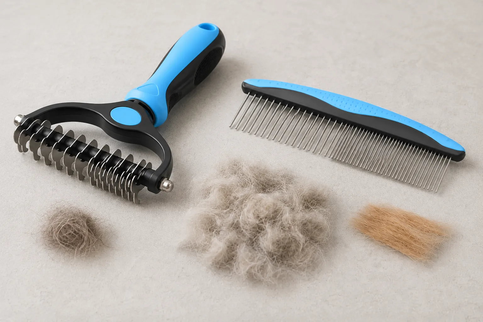 Docrok metal comb, 9-tooth dematting side, and 17-tooth deshedding side