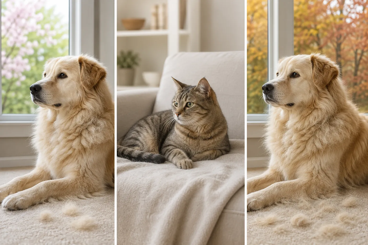 Common spring and fall shedding pattern with year-round indoor shedding